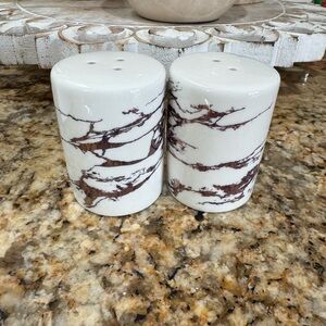 Marble Design Salt and Pepper Shakers
